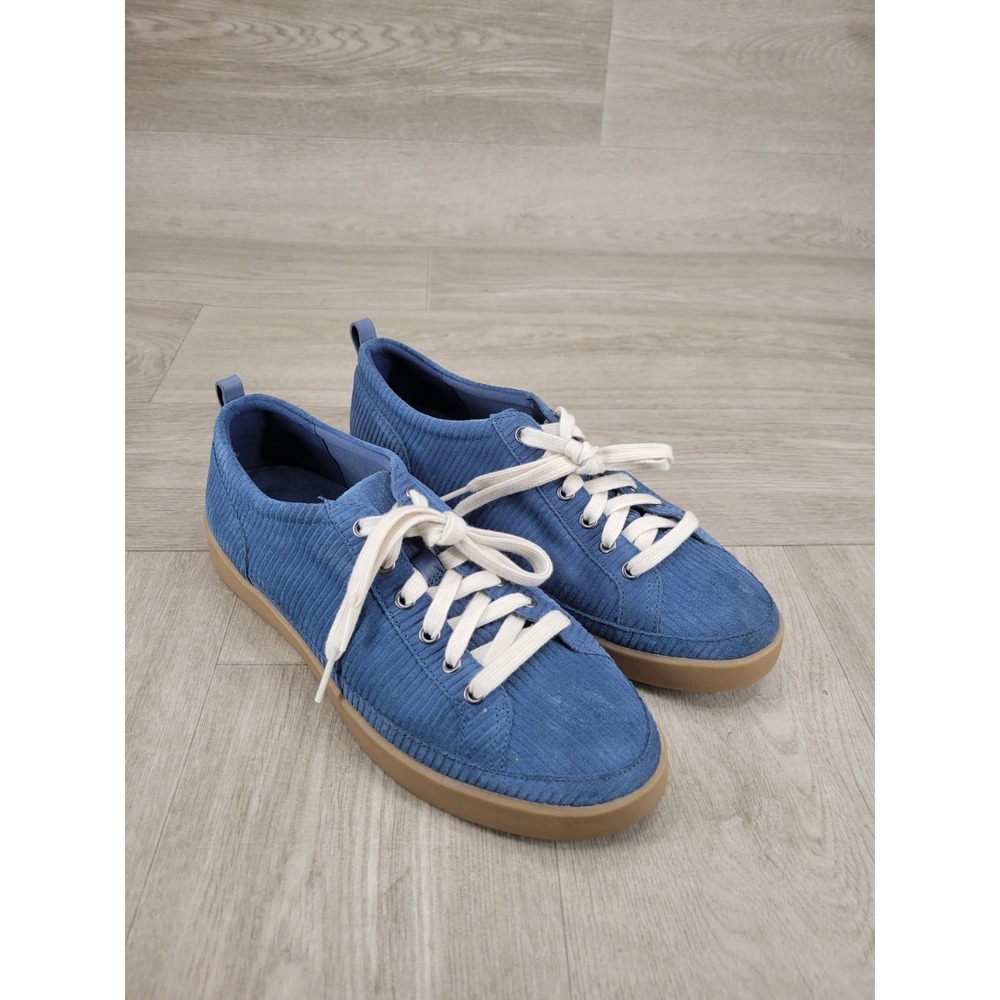 Vionic Winny Sneakers Women's Size 12 Blue Corduroy Lace Up Comfort Casual Shoes